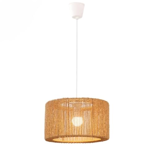 LightLogic Hängelampe ARILAS - Boho Lampe mit E27 Fassung - Beige Lampenschirm - Papier Lampenschirm - Deckenleuchte für Wohnzimmer und Schlafzimmer- Stilvolle Hängelampe von LightLogic