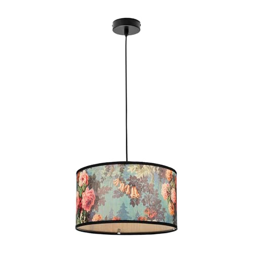 LightLogic Hängelampe TOLCA - Lampe mit E27 Fassung, dekorativer Bambusschirm, moderne Lampe für Wohnzimmer, Schlafzimmer und Esszimmer - Küchenlampe hängend - passend für LED von LightLogic