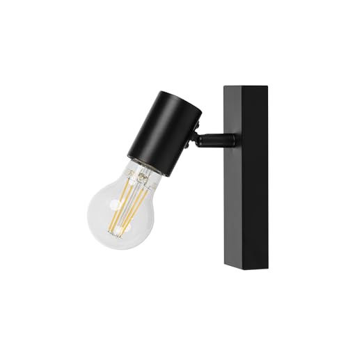 LightLogic Wandleuchte LL DZAN EL-1I – Verstellbare Wandlampe und Deckenleuchte für stilvolle Wandbeleuchtung innen – Ideal Wandleuchte, Wandlicht und Wandstrahler – Schwarz von LightLogic