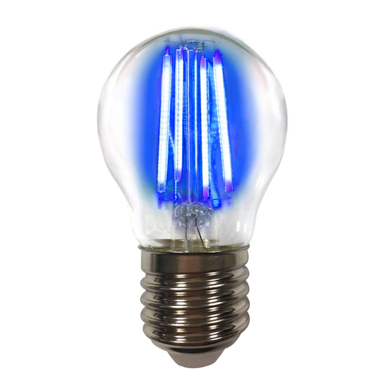 Farbig leuchtend E27 4W LED-Lampe Filament, blau von LightMe