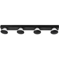 Lightme - gebraucht] Spiegelleuchte Aqua Hollywood 4fl Schwarz Leuchte Lampe Wandleuchte Gu10 B-Ware von LightMe