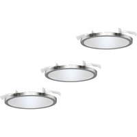 LightMe LM85661 Aqua LED-Einbauleuchte 3er Set LED GX53 18W Blattsilber (glänzend) von LightMe