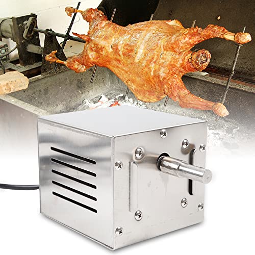 Lightakai 220V Grillmotor für Grillspieß, 25W 60Kg Edelstahl Grillmotor BBQ-Röster Spanferkelgrillmotor Getriebemotor Grillgut Grill Motor 2.5r/min für Grillspieß von Lightakai