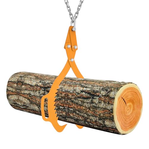 Lightakai Forstzange für Baumstämme, 30 Zoll Rückezange aus Kohlenstoffstahl Tragbar Heavy Duty Greifer Holz Kralle, max. 1000 kg für Verschiedene Stämme und Stangen Verwendet Werden (Gelb) von Lightakai