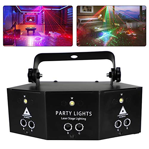 Party Lichter, 9-Augen-LED Strahler DMX Bühnenlicht Disco Lichteffekte Deko Disco licht Bühnenbeleuchtung Strobe Lichter mit Fernbedienung for DJ Discolicht Hochzeit Partylicht von Lightakai