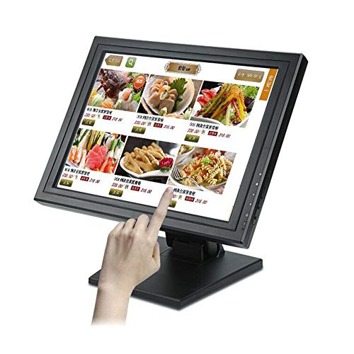 Portable Monitor, 15-Zoll-Touchscreen-Monitor Multifunktional POS Kassenmonitor Monitore Einstellbarer Winkel Kassensystem LCD Display für Restaurant Bar Einzelhandel von Lightakai