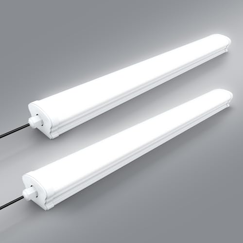 Lightasea Feuchtraumleuchte Led,Led Röhre 120cm 40W 4000LM 6500K Kaltweiß IP66 Wannenleuchte Werkstattlampe Kellerlampe 180° Abstrahlwinkel Leds Leuchtstoffröhre für Keller Werkstatt Garage Küche Büro von Lightasea