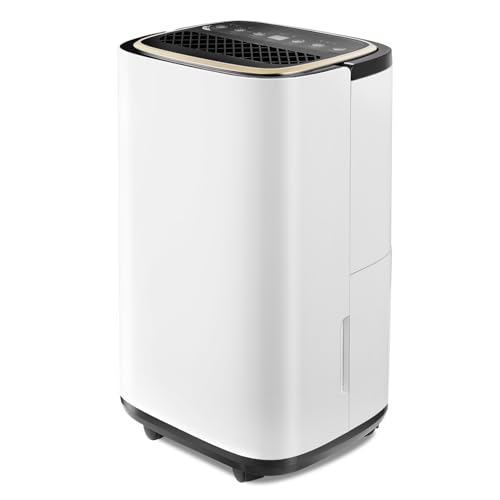 Luftentfeuchter,Luftentfeuchter Elektrisch,16L/24h Entfeuchtungsleistung,Mit Automatischer Abtauung&Wasserfüllstand Warn für Wohnung Keller,1.6M Ablaufschlauch,2.2L Wassertank,Abnehmbarem Filter,Timer von Lightasea