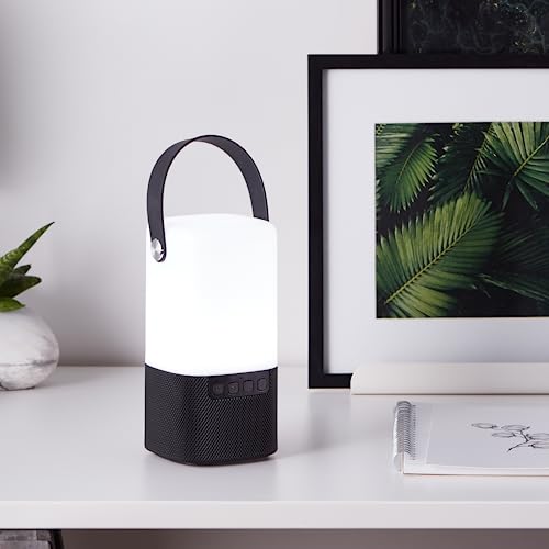 Lightbox Design LED Lautsprecherlampe mit Bluetooth-Funktion - Stylische Lautsprecher Leuchte als Partybox, Tischlampe, Deko oder Geschenk - dimmbar und tragbar von Lightbox
