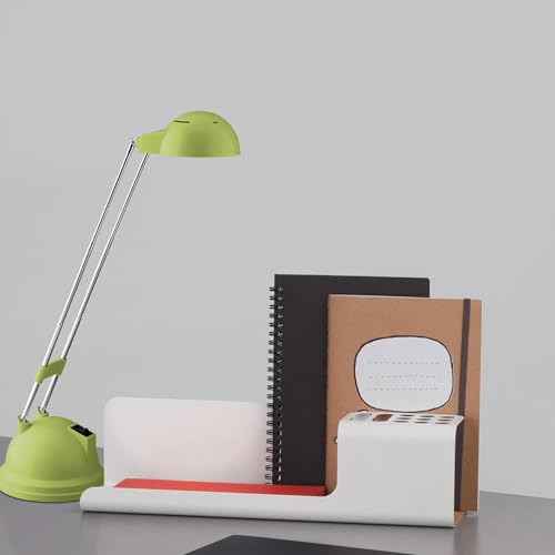 Lightbox LED Schreibtischlampe in Grün - 42 cm Höhe - schwenkbare Basic Tischleuchte mit Wipp-Schalter & warmweißem Licht: 2700 K - für das Kinderzimmer - 650 lm - Kunststoff/Metall von Lightbox