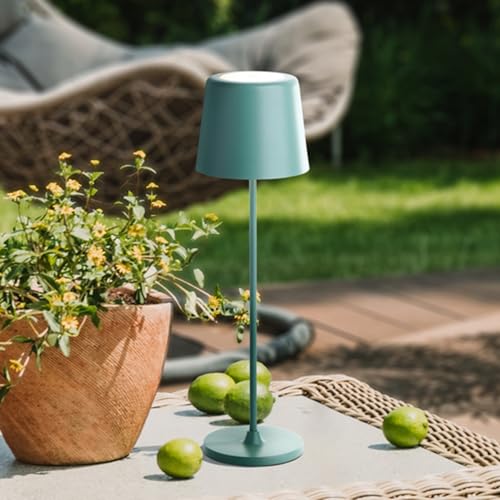 Lightbox 2er-Set LED Tischlampen für Innen & Außen | 37cm / 23cm Höhe, Ø10cm | eisberg-grüne Outdoor Tischleuchten mit Touch-Dimmer | mobil/kabellos/portable | per USB aufladbar/Akku | 310lm Lightbox 2er-Set LED Tischlampen für Innen & Außen | 37cm / 23cm Höhe, Ø10cm | eisberg-grüne Outdoor Tischleuchten mit Touch-Dimmer | mobil/kabellos/portable | per USB aufladbar/Akku | 310lm von Lightbox