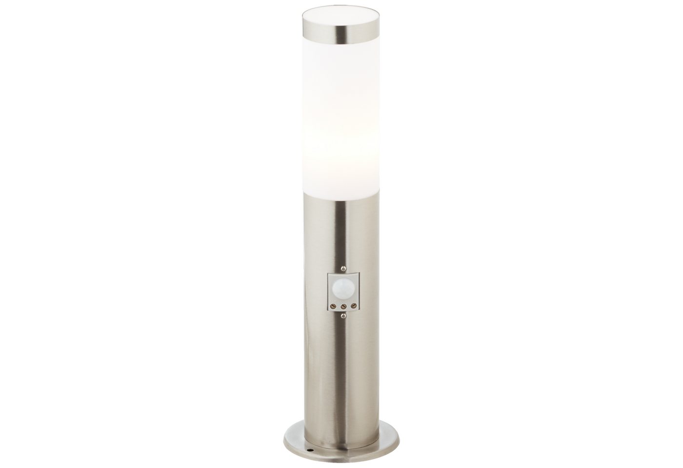 Lightbox Außen-Stehlampe, Bewegungsmelder, Geeignet für LED-Leuchtmittel, Außen Sockelleuchte, 45 cm Höhe, Bewegunsmelder, E27, IP44, Metall von Lightbox