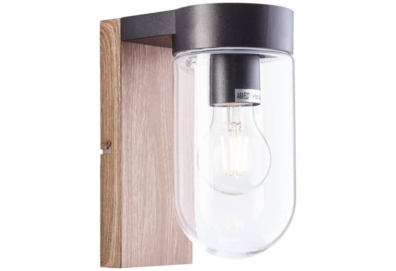 Lightbox Wandleuchte, ohne Leuchtmittel, Outdoor Wandlampe - spritzwassergeschützt für den Außenbereich Metall von Lightbox