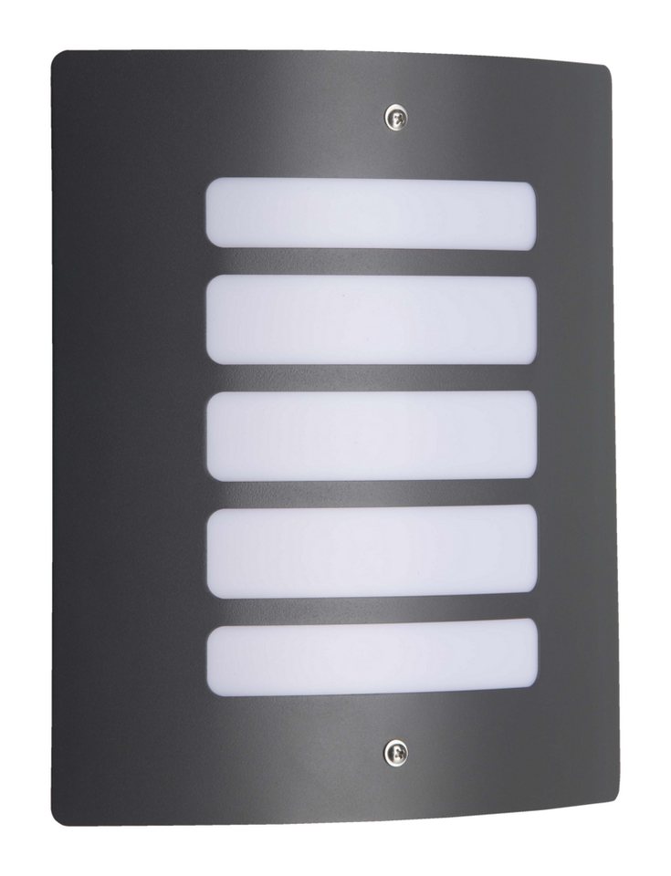 Lightbox Außen-Wandleuchte, ohne Leuchtmittel, Außen Wandlampe, 29 x 23 cm, E27, max. 60 W, IP44, Metall/Kunststoff von Lightbox
