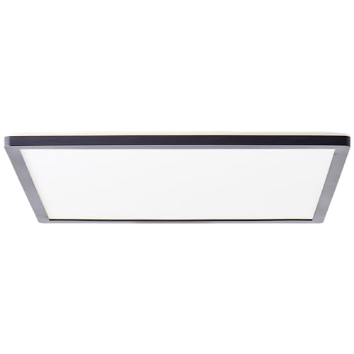 Lightbox Basic LED Aufbaupaneel | 42 x 42 cm | Wand- & Deckenpanel mit schwarzem Rahmen & neutralweißer Lichtfarbe (4000 K) | 24 W | 3200 lm | für jeden Raum | aus Kunststoff in Schwarz/Weiß von Lightbox