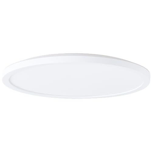 Lightbox Basic LED Aufbaupaneel | Ø 29 cm | Wand- & Decken-Panel mit weißem Rahmen & neutralweißer Lichtfarbe (4000 K) | 18 W | 2000 lm | flächiges Licht | aus Kunststoff von Lightbox