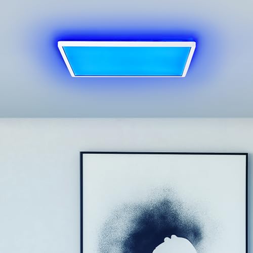 Lightbox Basic LED Aufbaupaneel mit RGB Backlight Effekt - dimmbar per Fernbedienung - zeitloses Wand- & Deckenpanel - 42 x 42 cm - 3000 lm - 4000 K - ein Allrounder - aus Kunststoff - in Weiß Lightbox Basic LED Aufbaupaneel mit RGB Backlight Effekt - dimmbar per Fernbedienung - zeitloses Wand- & Deckenpanel - 42 x 42 cm - 3000 lm - 4000 K - ein Allrounder - aus Kunststoff - in Weiß von Lightbox