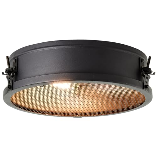 Lightbox Deckenlampe mit Ø 34 cm - Vintage Deckenleuchte - 2 x E27 Fassung - max. 28 W - aus Metall in Schwarz Korund Lightbox Deckenlampe mit Ø 34 cm - Vintage Deckenleuchte - 2 x E27 Fassung - max. 28 W - aus Metall in Schwarz Korund von Lightbox