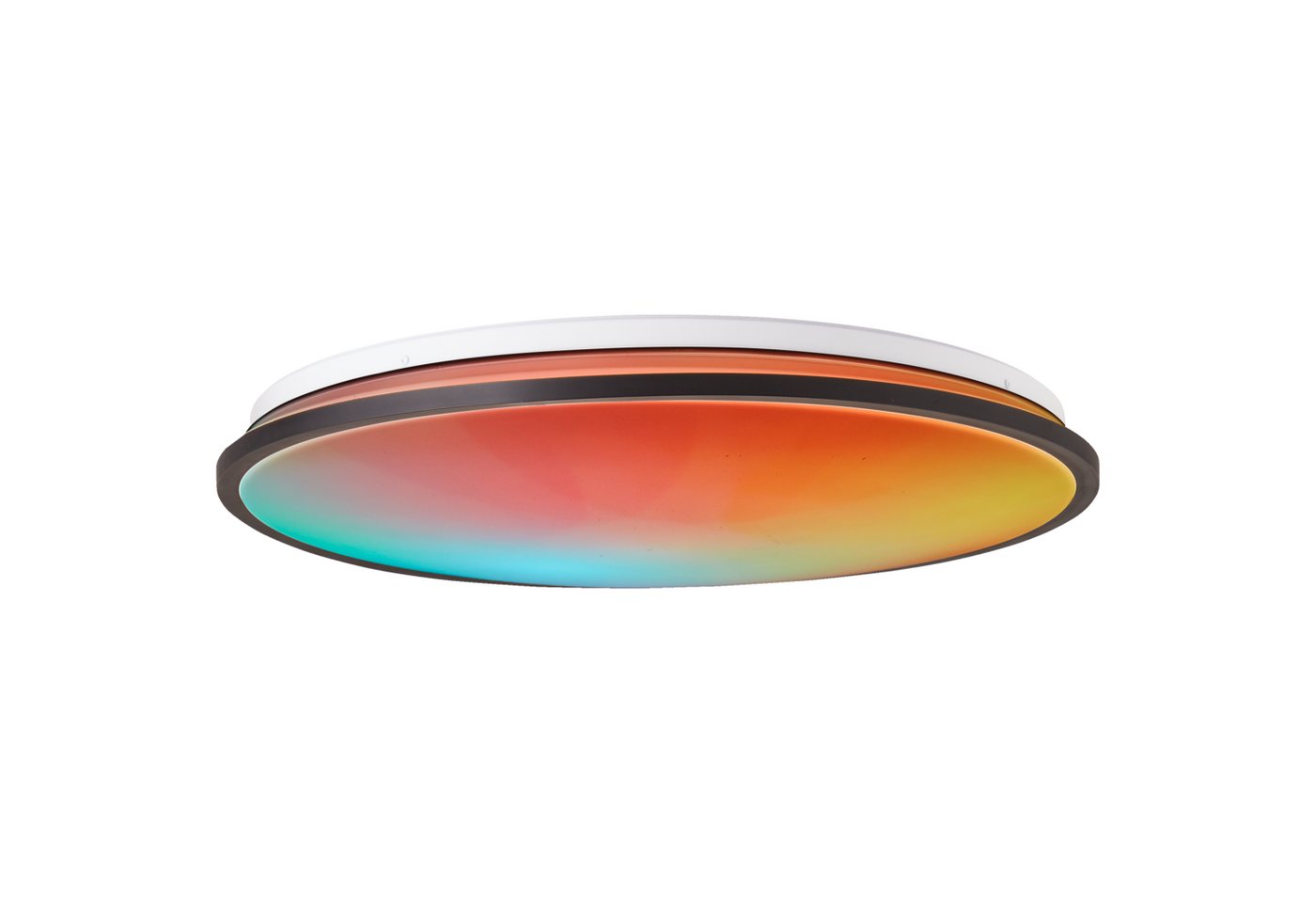Lightbox Deckenleuchte, CCT - über Fernbedienung, LED fest integriert, warmweiß - kaltweiß, moderne LED Panel - Lichtfarbe per Fernbedienung einstellbar - Schwarz von Lightbox