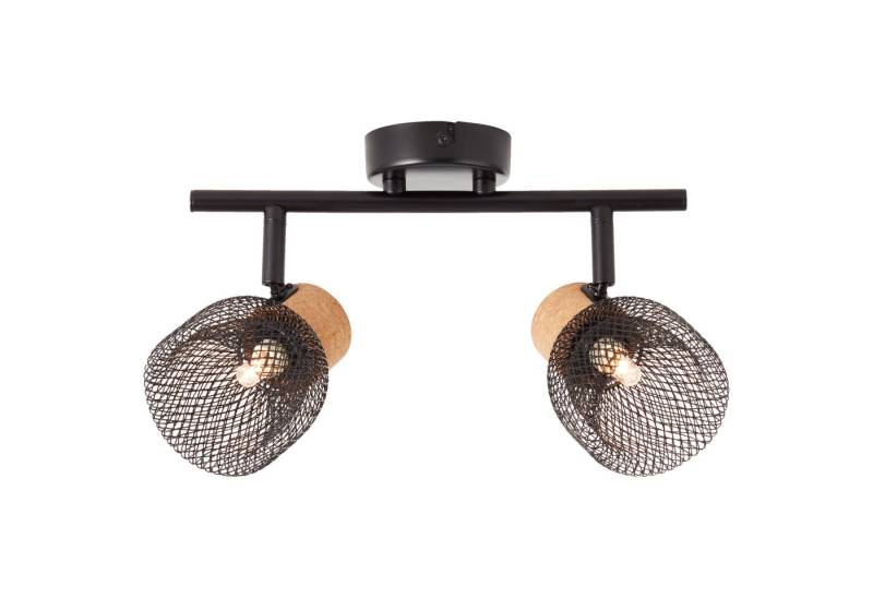 Lightbox Deckenstrahler, ohne Leuchtmittel, 2 flammiger Deckenstrahler - dekoratives Spotrohr im Nature-Style von Lightbox