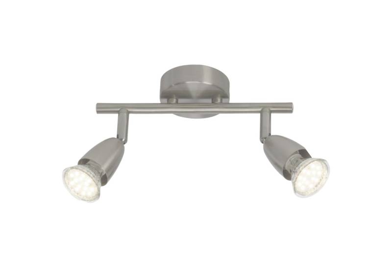 Lightbox Deckenstrahler, LED wechselbar, Warmweiß, LED Spotrohr, 25,5 cm Breite, 2 x GU10, 50 W, Köpfe schwenkbar, Metall Lightbox Deckenstrahler, LED wechselbar, Warmweiß, LED Spotrohr, 25,5 cm Breite, 2 x GU10, 50 W, Köpfe schwenkbar, Metall von Lightbox