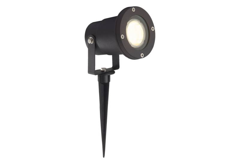 Lightbox Gartenstrahler, LED wechselbar, Warmweiß, LED Gartenspieß mit warmweißem Licht, Spritzwassergeschützt 16 cm Hoch von Lightbox
