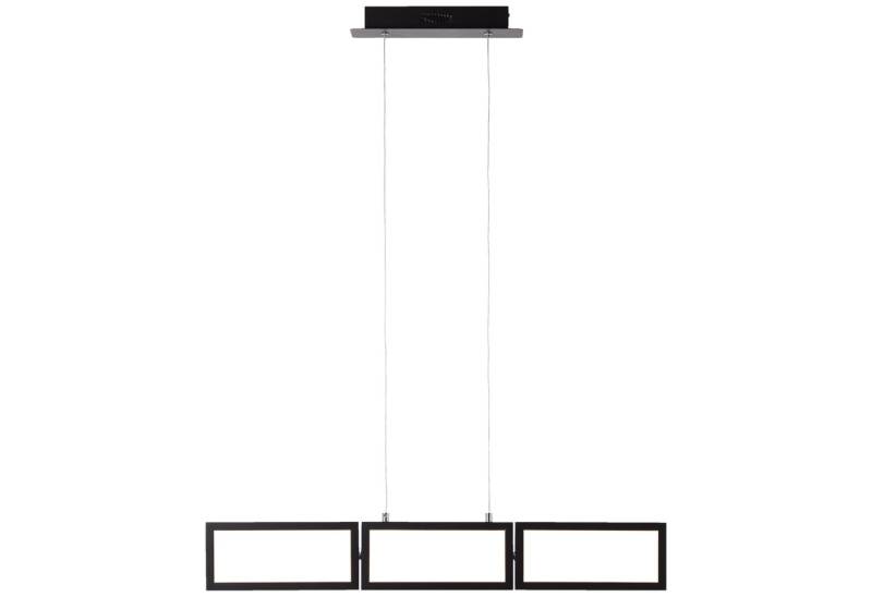 Lightbox Pendelleuchte, LED fest integriert, Warmweiß, LED Hängelampe, einstellbar, 3 Stufen Dimmer, 120 x 81 x 12 cm, 3200lm von Lightbox