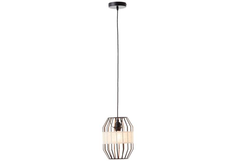 Lightbox Pendelleuchte, ohne Leuchtmittel, Hängelampe im Eastern Style - Pendelleuchte mit Stoff-Metall 23x120 cm von Lightbox