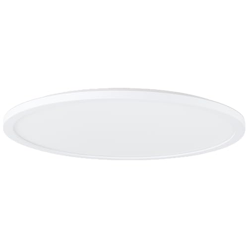Lightbox LED Aufbaupaneel | Ø 42 cm | weiße Wand- & Deckenpanel mit Memory Funktion & Nachtlicht & Timer | dimmbar per Fernbedienung | CCT | 24 W | 2900 lm | 3000-6500 K | aus Kunststoff von Lightbox