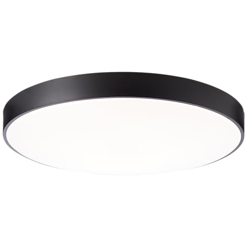 Lightbox LED Deckenlampe XXL | Ø 78 cm | funktionale Deckenleuchte mit Nachtlicht & CCT (3000 bis 6500 K) | stufenlos dimmbar über Fernbedienung | 8800 lm | aus Metall/Kunststoff in Weiß/Schwarz Lightbox LED Deckenlampe XXL | Ø 78 cm | funktionale Deckenleuchte mit Nachtlicht & CCT (3000 bis 6500 K) | stufenlos dimmbar über Fernbedienung | 8800 lm | aus Metall/Kunststoff in Weiß/Schwarz von Lightbox