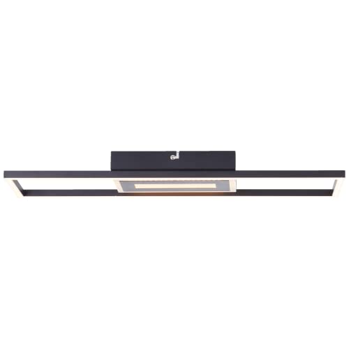 Lightbox LED Deckenlampe - minimalistische Deckenleuchte mit Lichtfarbe: 3000K & Helligkeit: 2900lm - 55 cm Breite x 16 cm Länge - in Schwarz - aus Metall/Kunststoff Lightbox LED Deckenlampe - minimalistische Deckenleuchte mit Lichtfarbe: 3000K & Helligkeit: 2900lm - 55 cm Breite x 16 cm Länge - in Schwarz - aus Metall/Kunststoff von Lightbox