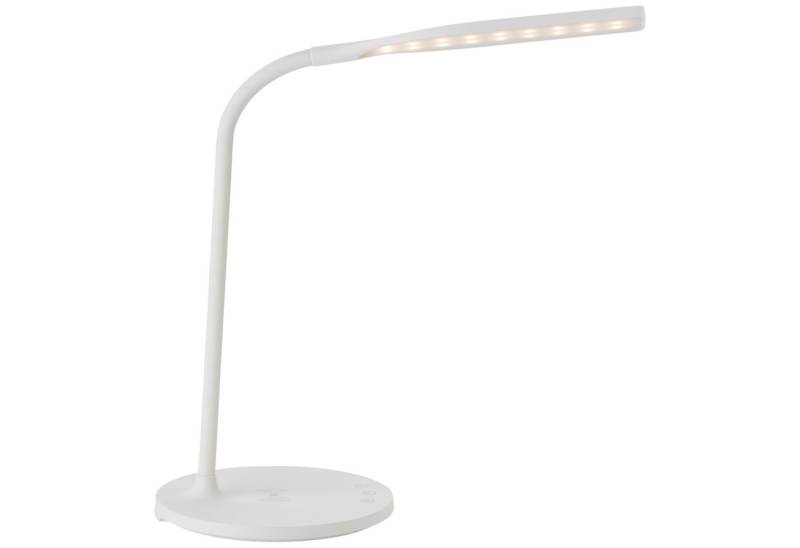 Lightbox Tischleuchte, LED fest integriert, warmweiß - kaltweiß, LED Tischlampe, CCT, Induktionsladeschale, 34 cm, 450 lm von Lightbox
