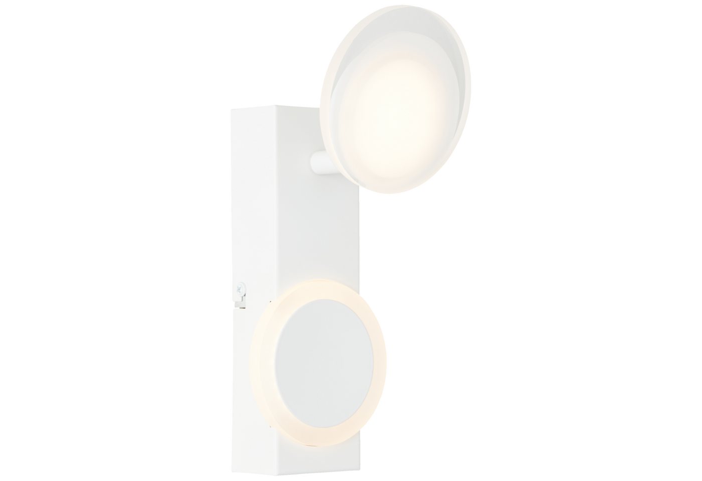 Lightbox LED Wandleuchte, LED fest integriert, warmweiß, LED Wandspot, 10 cm Breite, 10 W, 1200 lm, 3000 K, Kopf schwenkbar von Lightbox