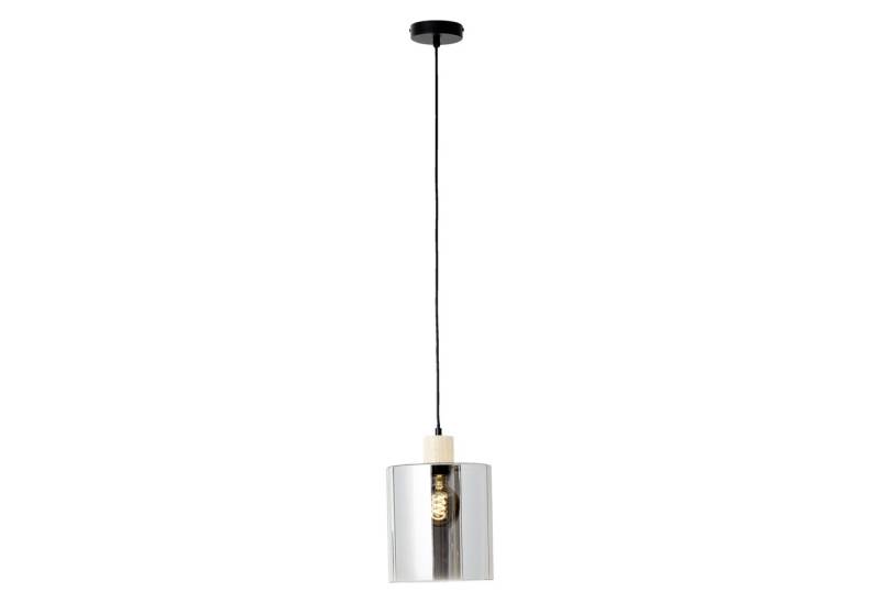 Lightbox Pendelleuchte, ohne Leuchtmittel, elegante Rauchglas Hängelampe, höhenverstellbar, Ø 20 cm, E27 max. 40W von Lightbox
