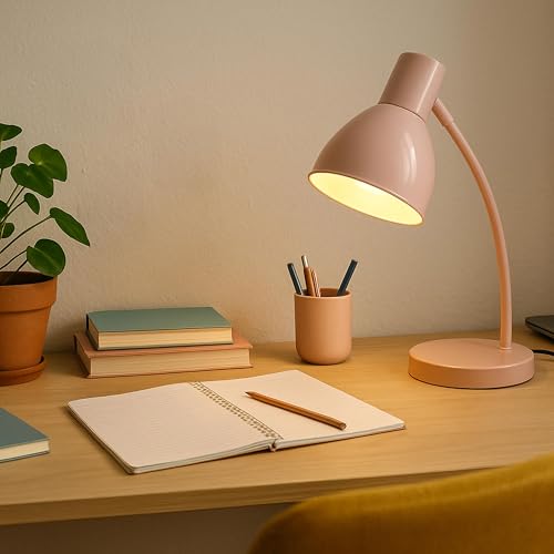 Lightbox Schreibtischleuchte, geeignet für E14 Leuchtmittel, max. 20 W, 43 cm hoch, Metall, rosa, modernes skandinavisches Design, ideal für Nachttisch, Kinderzimmer, Homeoffice Lightbox Schreibtischleuchte, geeignet für E14 Leuchtmittel, max. 20 W, 43 cm hoch, Metall, rosa, modernes skandinavisches Design, ideal für Nachttisch, Kinderzimmer, Homeoffice von Lightbox
