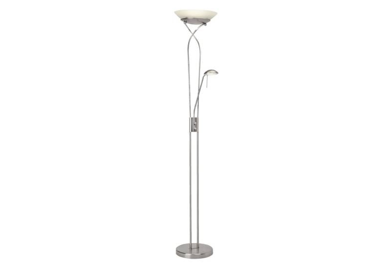 Lightbox Stehlampe, LED fest integriert, Warmweiß, LED Deckenfluter, warmweißem Licht, Stehleuchte, Lesearm Höhe 1,8m von Lightbox