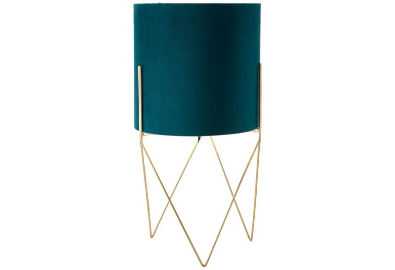 Lightbox Stehlampe, ohne Leuchtmittel, dekorative Stehleuchte Stoffschirm Fußschalter 58cm Höhe Metall/Textil von Lightbox