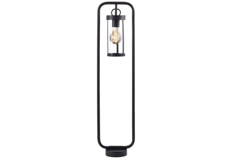 Lightbox Stehlampe, ohne Leuchtmittel, Außenstandleuchte, 85 cm, Laterne, E27, Metall/Glas, schwarz von Lightbox