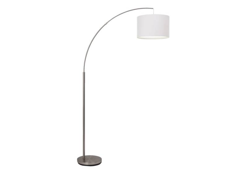 Lightbox Stehlampe, ohne Leuchtmittel, Bogenstehlampe mit 1,8 m, Ø 36 cm, 1 x E27, max. 60 W, Metall/Textil von Lightbox