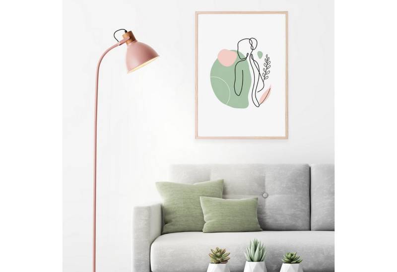 Lightbox Stehlampe, ohne Leuchtmittel, Stehlampe, schwenkbar, 150 x 25 x 35 cm, E27, max. 40 W, hellrosa von Lightbox
