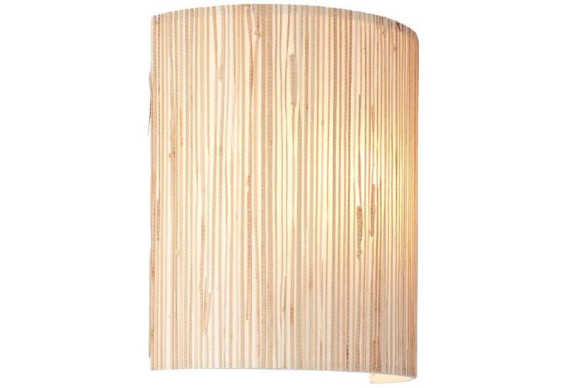 Lightbox Wandleuchte, ohne Leuchtmittel, Wandspot mit Seegras Schirm, 26 x 23 cm, dimmbar, E27 max. 52W von Lightbox