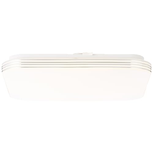 Lightbox moderne LED Wand- und Deckenlampe mit 34 x 34 cm - Basic Deckenleuchte - 2500 lm, 24 W, 3000 K - aus Metall/Kunststoff - in Weiß/Chrom von Lightbox