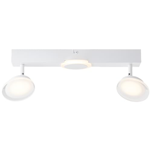 Lightbox moderner LED Spotbalken - 16 x 38 x 10 cm - zeitlose Deckenstrahler mit schwenkbaren Köpfen & 14 W, 1800 lm, 3000 K - aus Metall/Kunststoff - in Weiß von Lightbox
