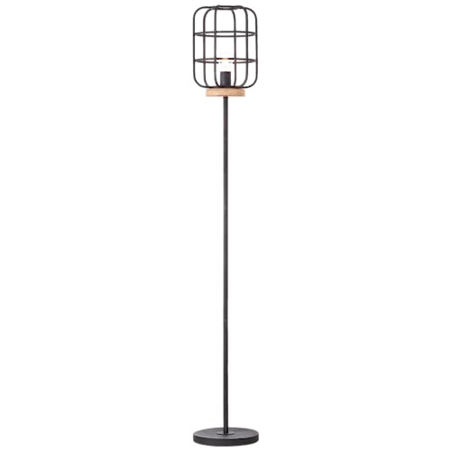 Lightbox rustikale Stehlampe - Standleuchte mit Fußschalter - 163 cm Höhe - Ø 25 cm - E27 Fassung - max. 52 W - aus Metall/Holz aus Schwarz-Pappel - in Antik Braun/Schwarz Korund Lightbox rustikale Stehlampe - Standleuchte mit Fußschalter - 163 cm Höhe - Ø 25 cm - E27 Fassung - max. 52 W - aus Metall/Holz aus Schwarz-Pappel - in Antik Braun/Schwarz Korund von Lightbox