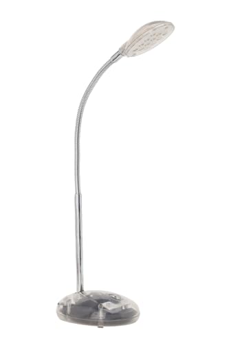 Lightbox transparente Basic LED Schreibtischlampe - 32 cm Höhe - funktionale Tischleuchte mit einstellbaren Arm & Schalter - fürs Büro - 2 W, 140 lm, 6500 K - aus Kunststoff/Metall von Lightbox