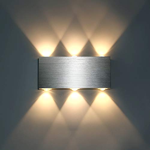 Lightess 18W LED Wandleuchte Innen Modern Up Down Wandlampe aus Aluminium für Schlafzimmer Wohnzimmer Treppenhaus Flur Warmweiß von Lightess