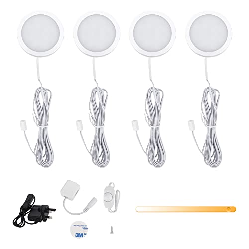 Lightess 4er Dimmbare LED Unterbauleuchte Schrankbeleuchtung Dimmbar Warmweiß Schrankleuchte LED Nachtlicht Schrank Lichter Wandleuchten Treppen Licht Vitrinenbeleuchtung für Schränke Küche Lightess 4er Dimmbare LED Unterbauleuchte Schrankbeleuchtung Dimmbar Warmweiß Schrankleuchte LED Nachtlicht Schrank Lichter Wandleuchten Treppen Licht Vitrinenbeleuchtung für Schränke Küche von Lightess