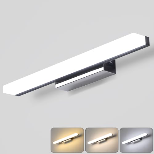 Lightess LED Spiegelleuchte Bad Spiegellampe mit schalter 6W 40CM Kaltweiß/Warmweiß/Neutralweiß Badleuchte Wand Badezimmerlampe über Spiegel wandlampe Badezimmer IP44 für Spiegelschrank Badschrank von Lightess
