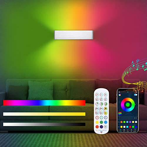 Lightess Smart RGB LED Wandleuchte Innen Dimmbar Wandlampe mit Fernbedienung App-Steuerung Wandleuchten Moderne 213 Modi 16 Millionen Farben Musik Sprachsynchronisation für Wohnzimmer Flur Treppen usw Lightess Smart RGB LED Wandleuchte Innen Dimmbar Wandlampe mit Fernbedienung App-Steuerung Wandleuchten Moderne 213 Modi 16 Millionen Farben Musik Sprachsynchronisation für Wohnzimmer Flur Treppen usw von Lightess