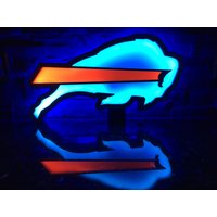 Buffalo Custom Sport Logo Rgb Led Beleuchtet Wandschild, Geburtstag, Bar Schild, Neon, Nachtlicht, Baseball, Football, Hockey, Fußball, Basketball von LightheartedSigns